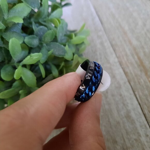 Men's Stainless Steel Spinner Ring NWT! - Roman Numerals, Size 7 - Picture 5 of 14